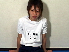 体操着でエッチなマット運動♪