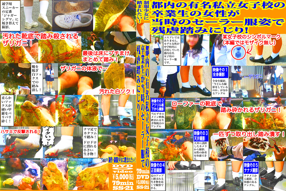 有名私立女子校の卒業生がセーラー服姿で残虐踏みにじり